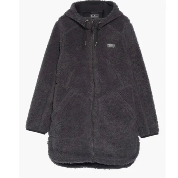 NEW L.L.Bean Mountain Windproof High Pile Fleece Coat Size M#2086 - Picture 4 of 10